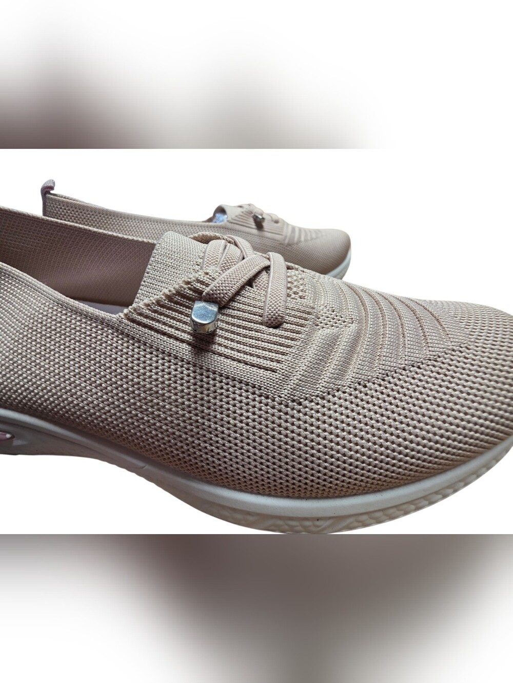 Slip-On Knit Sneakers in Taupe New Size Womens 11